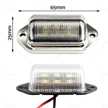 6 x LED License Plate Light Lamps for Truck SUV Trailer Lorry