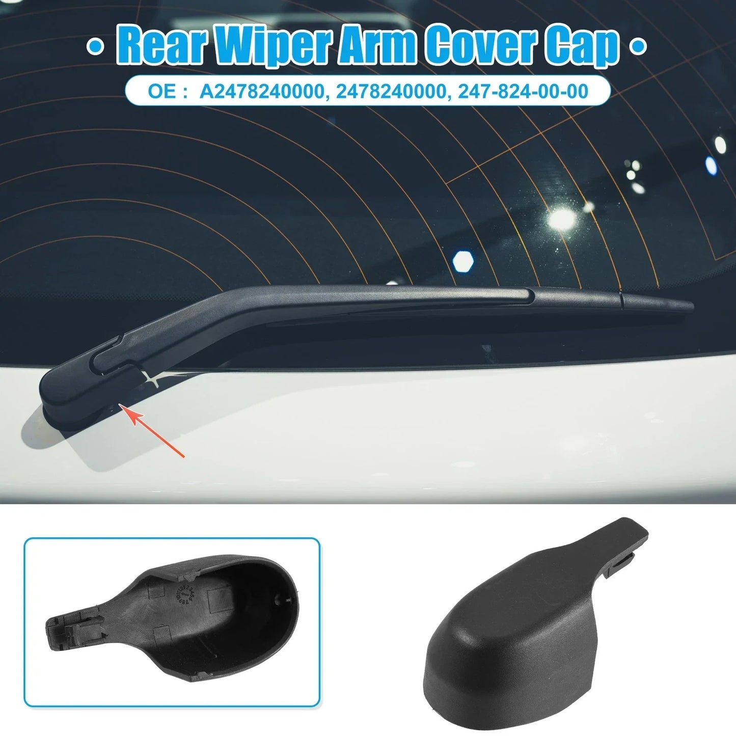 Rear Windshield Wiper Arm Cover for Mercedes-Benz GLA250 GLA45 (2019-2020)