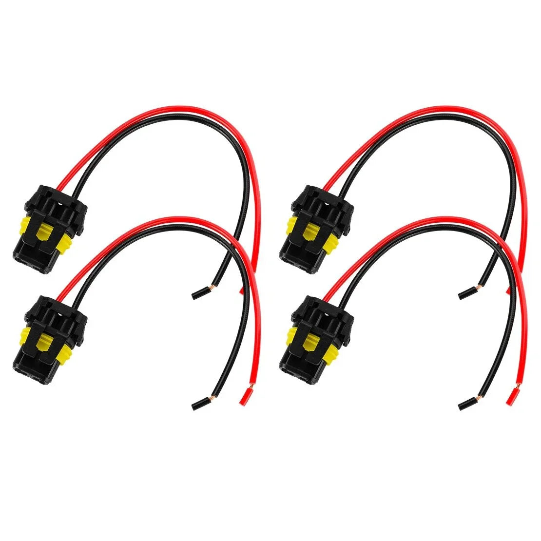 2 x 9012 HIR2 Headlight Bulb Plug Connector Harness for Audi A6 (2012-2018)