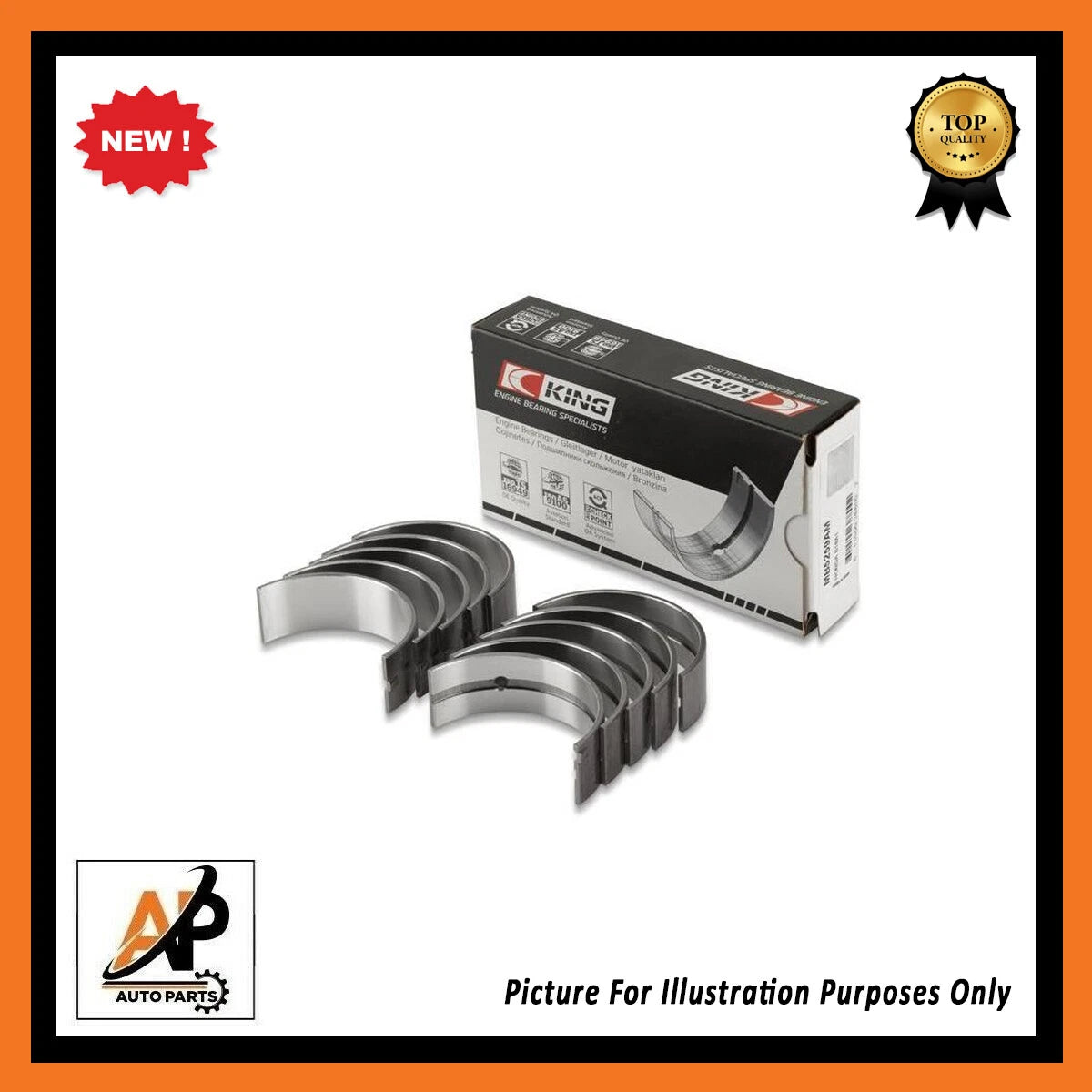 Engine Main Bearings Set Standard for Citroen Fiat Peugeot 1.6HDI DV4 (2010–2015)
