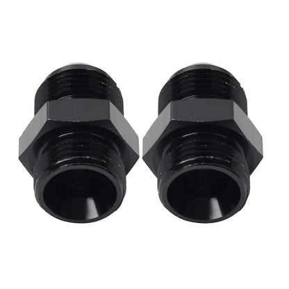 Black Aluminum AN10 Flare to 8AN ORB Male Fitting Adapter w/ O-Rings