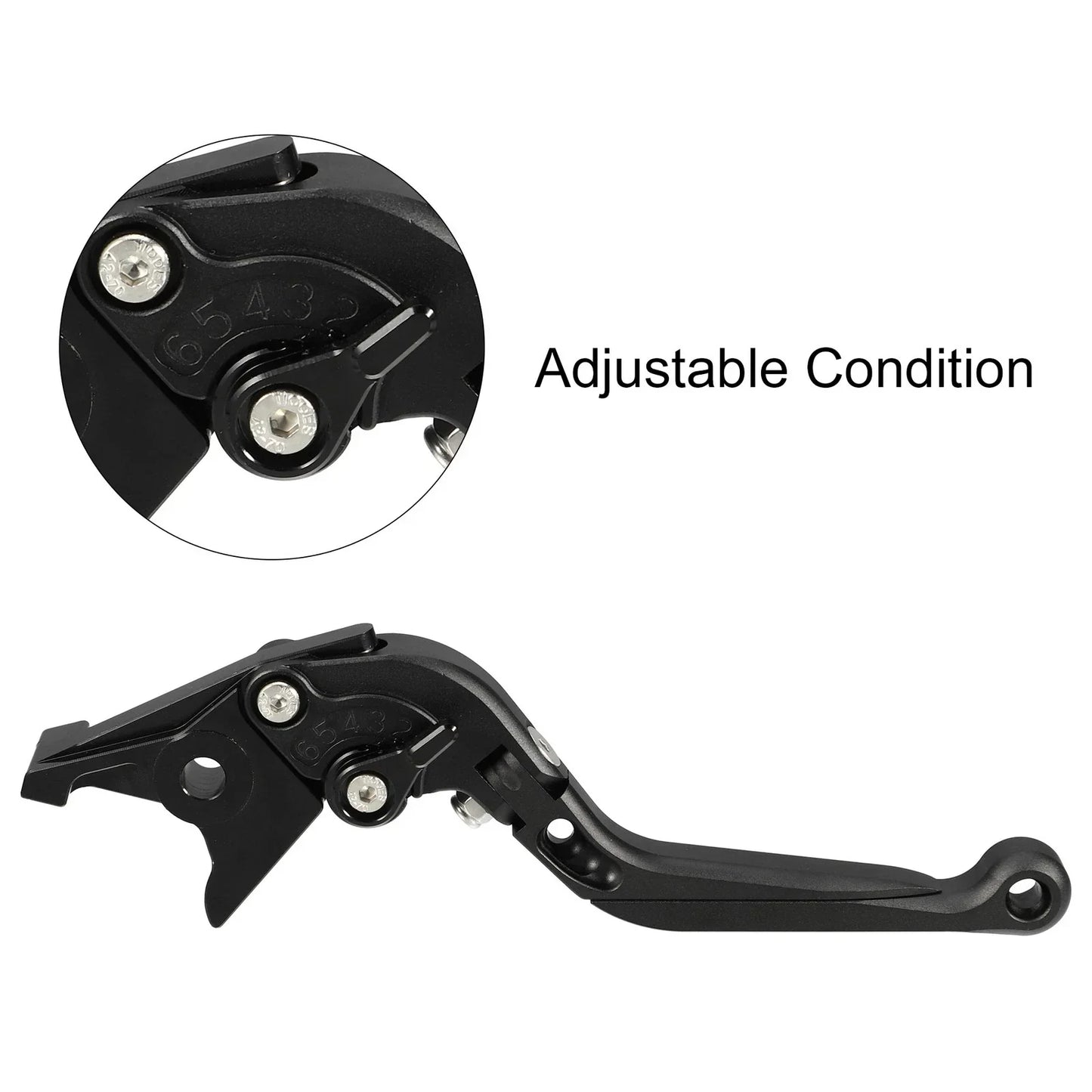 Folding Brake Clutch Levers 1 Pair for Honda 250 (2017-2021) Black
