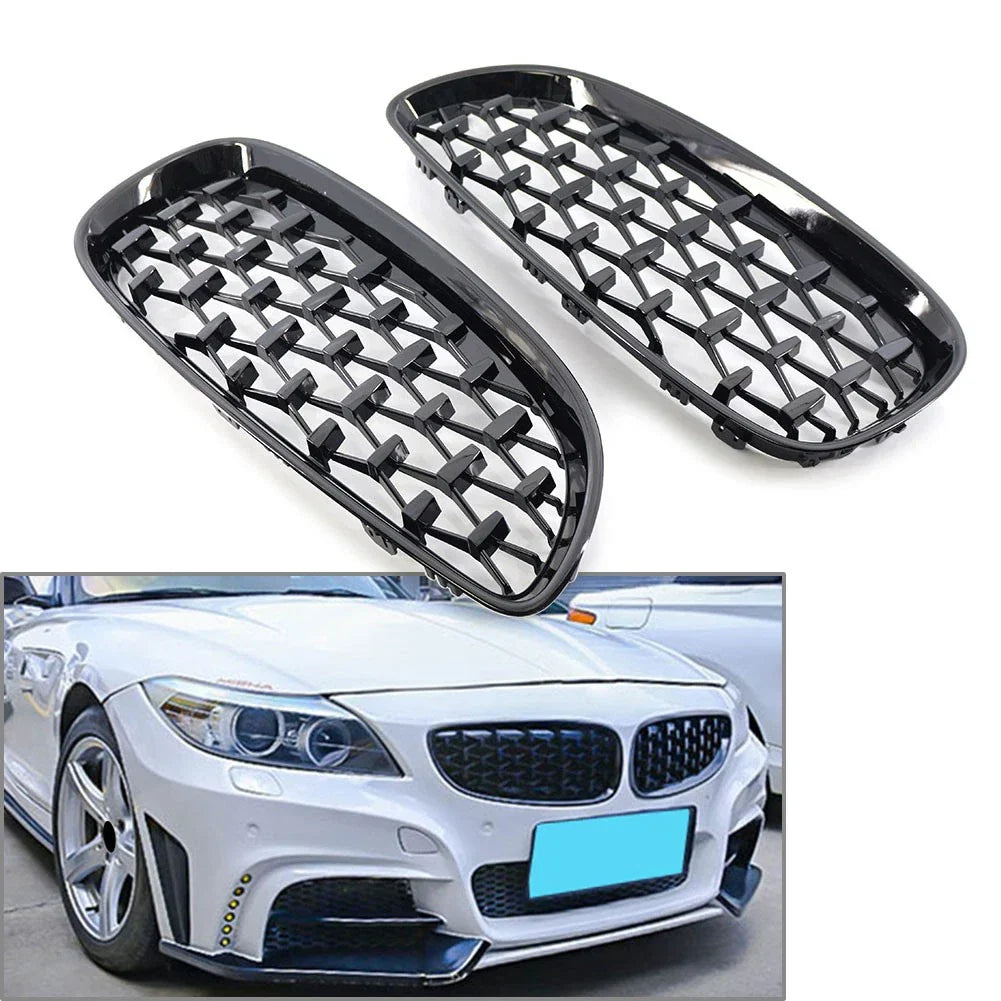 Front Upper Bumper Mesh Grille for BMW E89 Z4 (2009-2016) Gloss Black