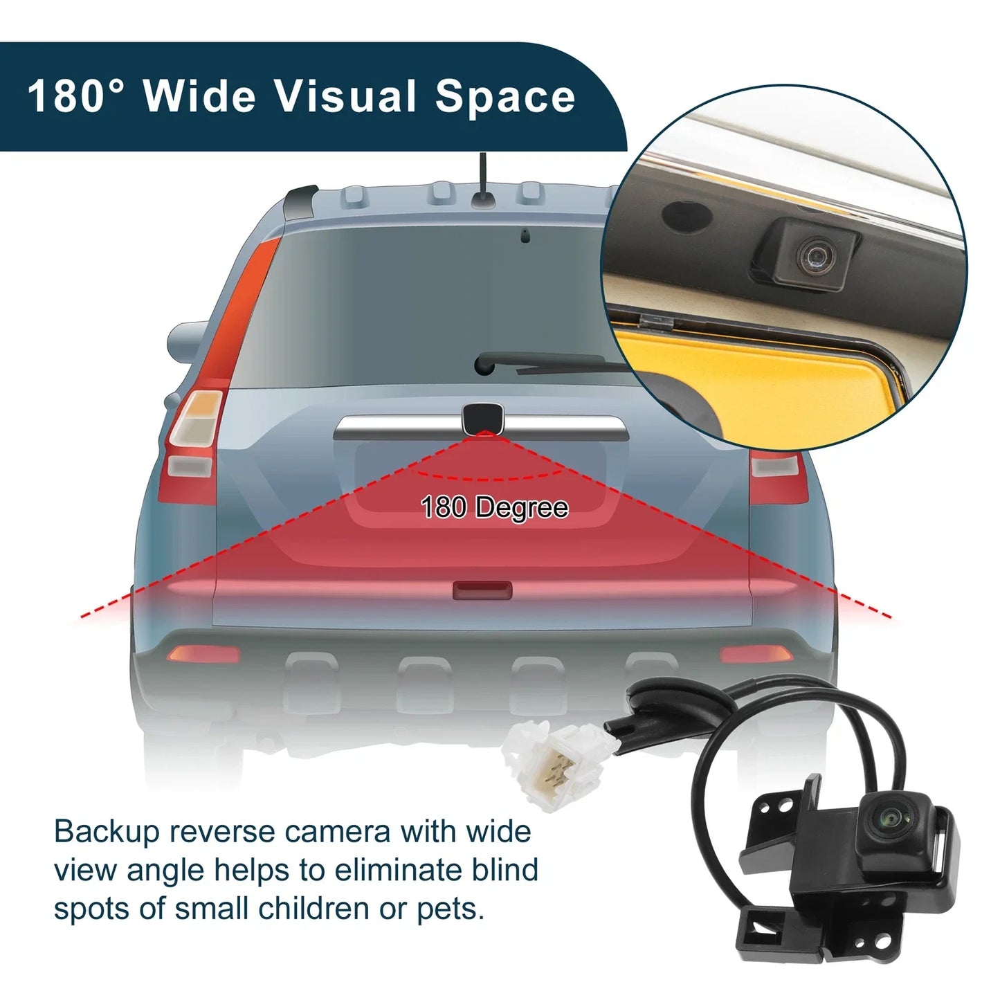 Rear View Camera 120-180 Degree for Honda Jade (2014-2016)