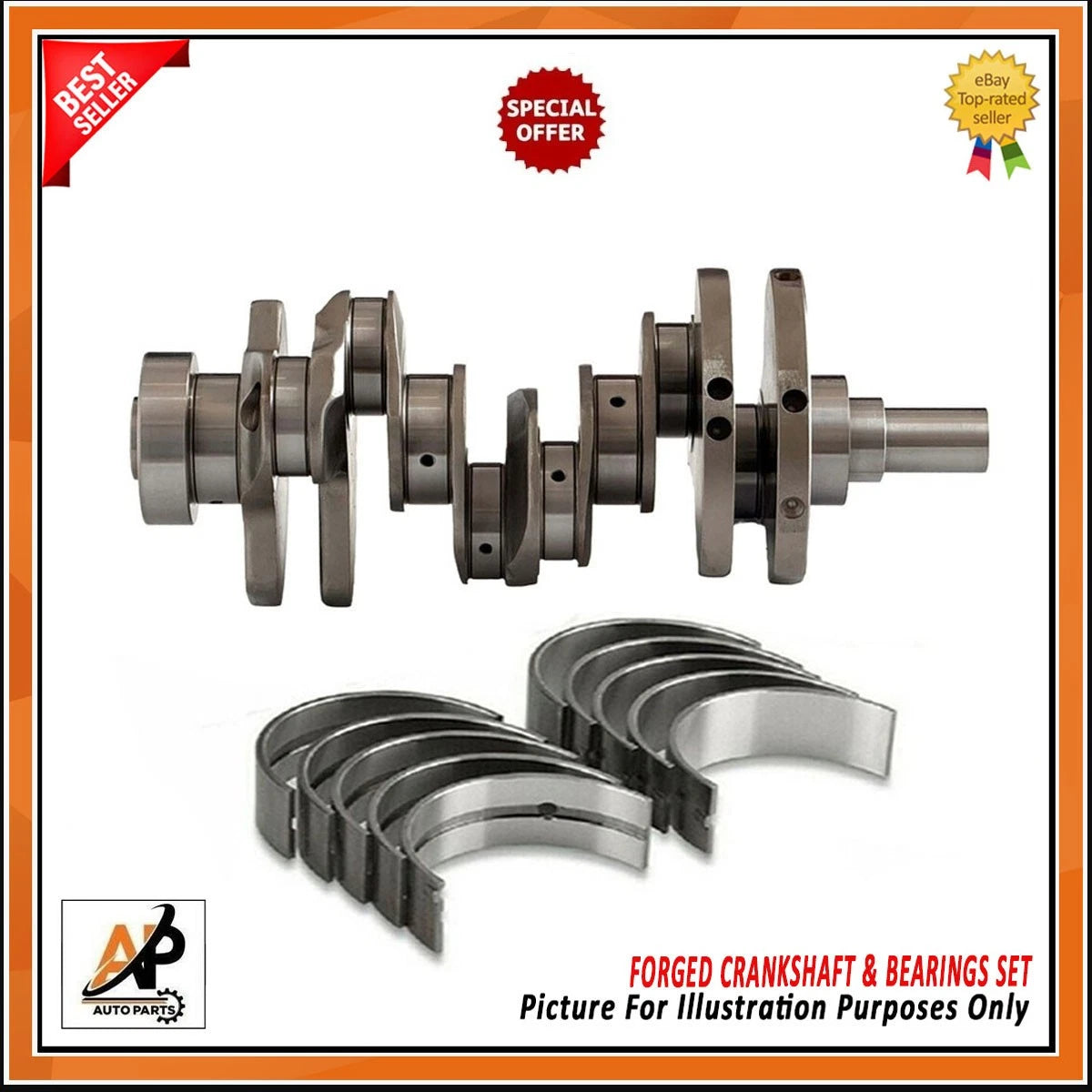 Forged Crankshaft with King Bearings Replacement Kit for Land Rover Jaguar (2003–2019)
