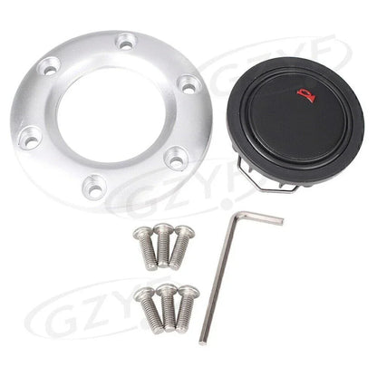 13" Racing Steering Wheel Leather PVC w/ Horn Button for Universal Car
