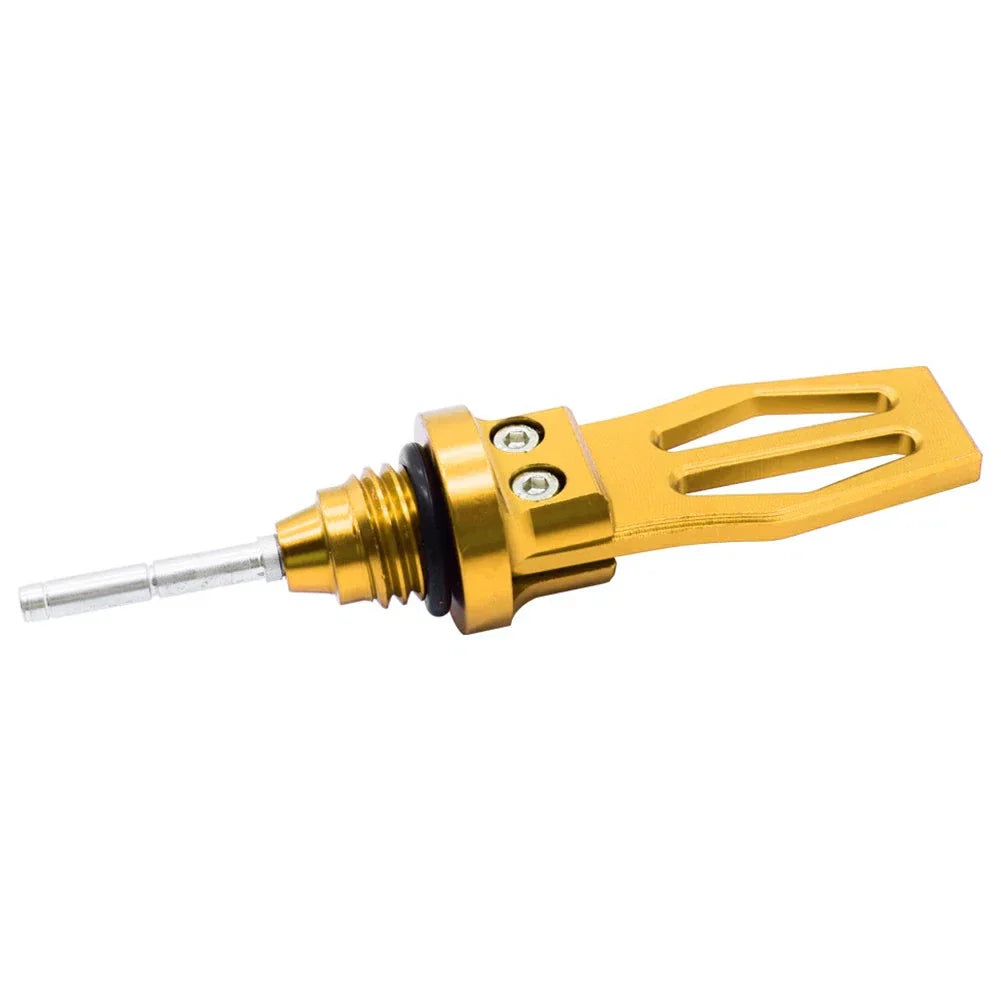 CNC Gold Motorcycle Engine Oil Dipstick Cap Plug Level Gauge