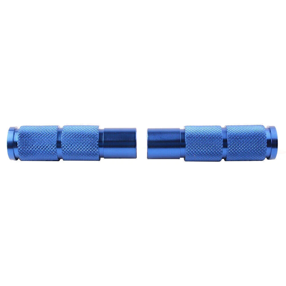 CNC Universal Motorbike Foot Pegs Rear Set Pedals - Blue