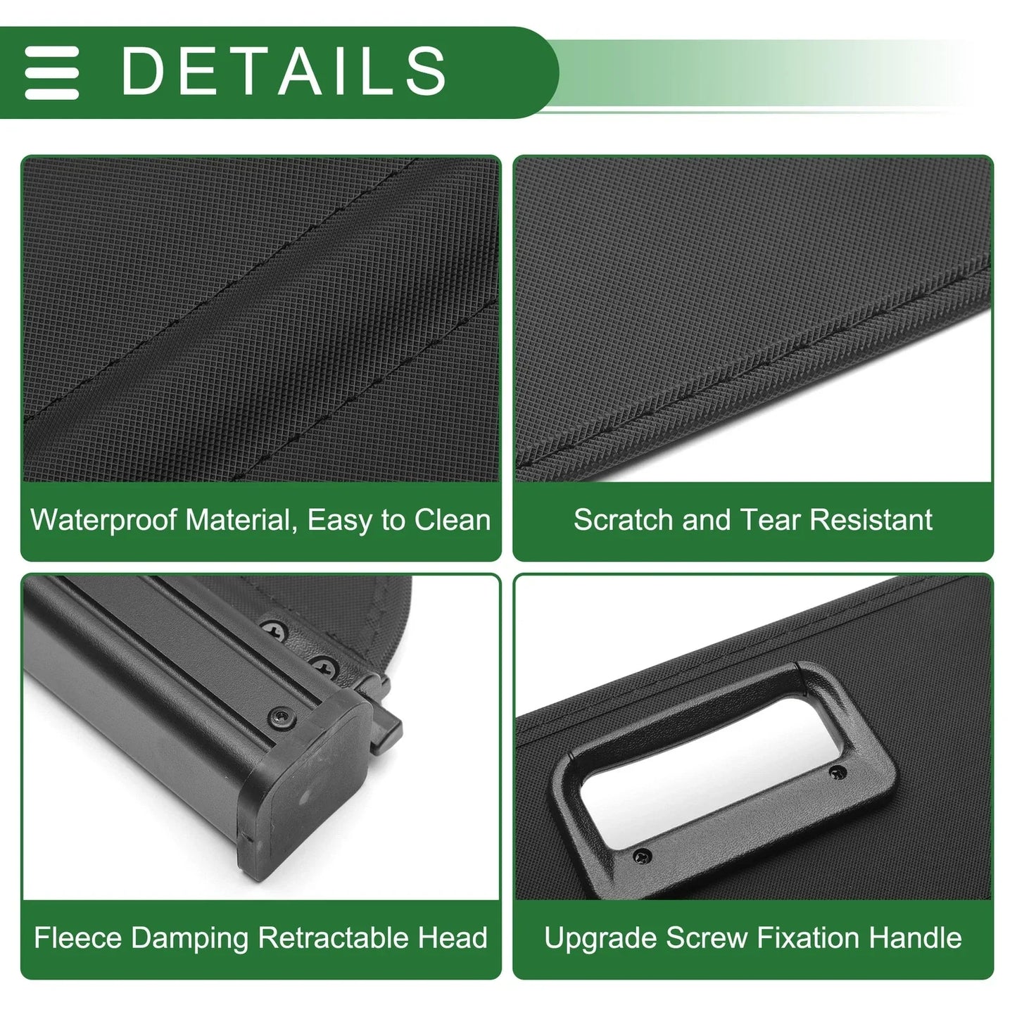 Car Trunk Retractable Cargo Cover for CHEVROLET Trax (2024-2025) Gloss Black