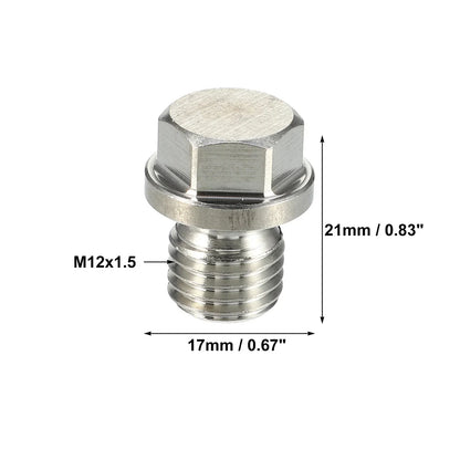 M12x1.5 Engine Oil Drain Plug with Washer for Mercedes-Benz