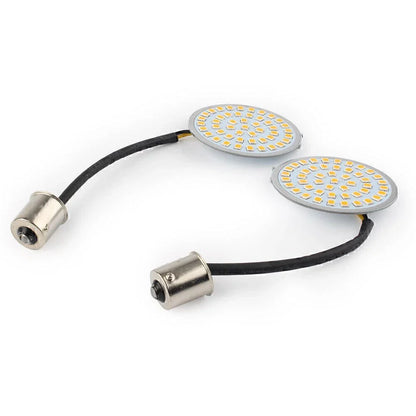 1156 Amber LED Turn Signal Inserts for Harley Davidson Motorcycle