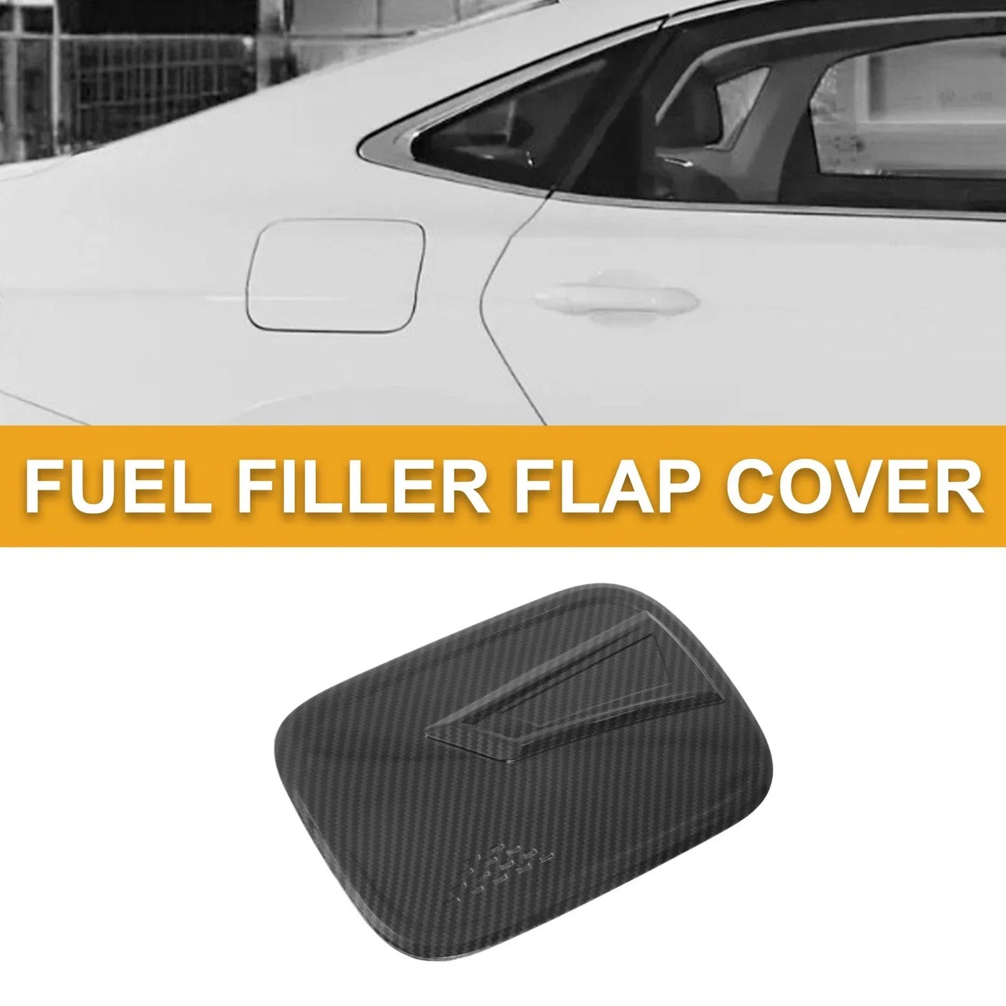 Fuel Tank Door Cap for Honda CRV 2017-2022 Carbon Fiber Black ABS