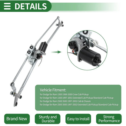 Windshield Wiper Motor Linkage Assembly for Dodge Ram 2500 (2003-2009)