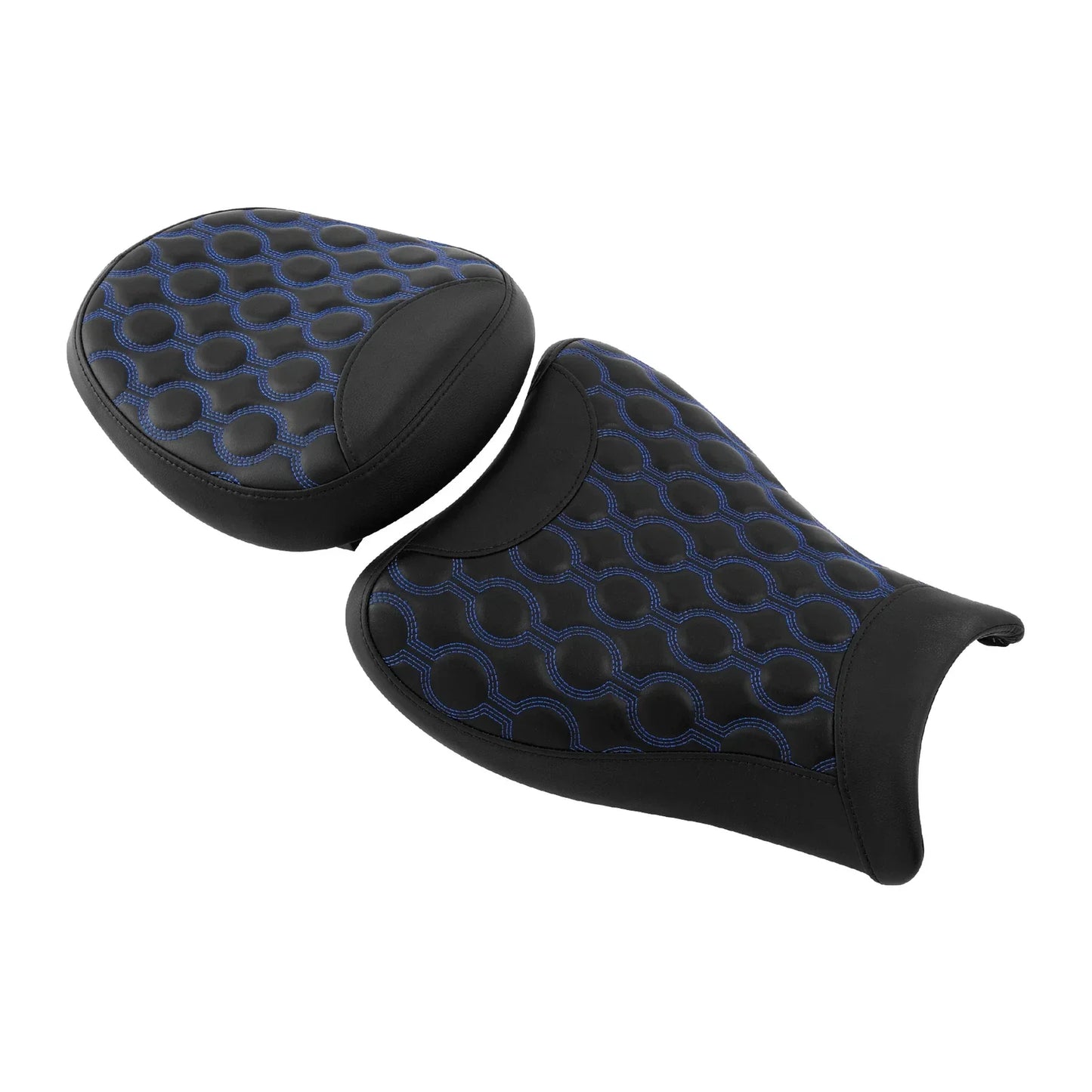 Black Blue Driver & Passenger Seats for Suzuki Hayabusa GSX1300R (2008-2020)