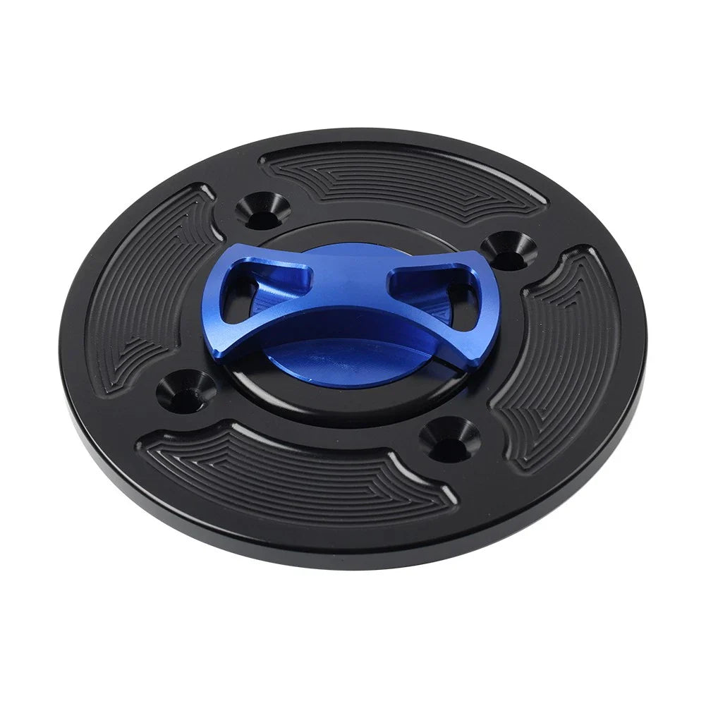 CNC Blue 4-Hole Gas Fuel Tank Cap Cover for DUCATI Panigale V4/S/R (2018-2021)