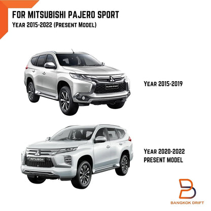 Matte Black Scuff Plate Door Sill Protector for Mitsubishi Pajero Sport (2015-2025)