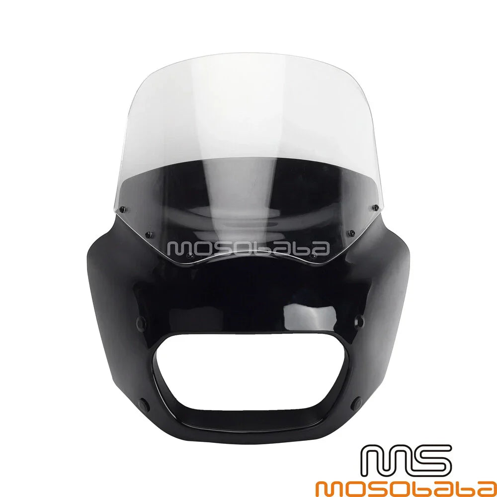Headlight Fairing w/Clear Windshield for Harley Fat Bob 114 (2018-2023)