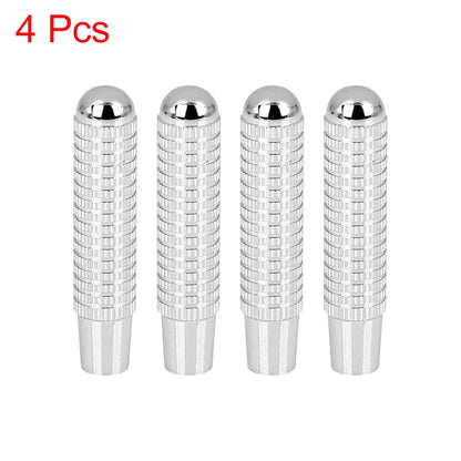 4Pcs Silver Tone Aluminum Alloy Door Lock Knobs for Mercedes-Benz