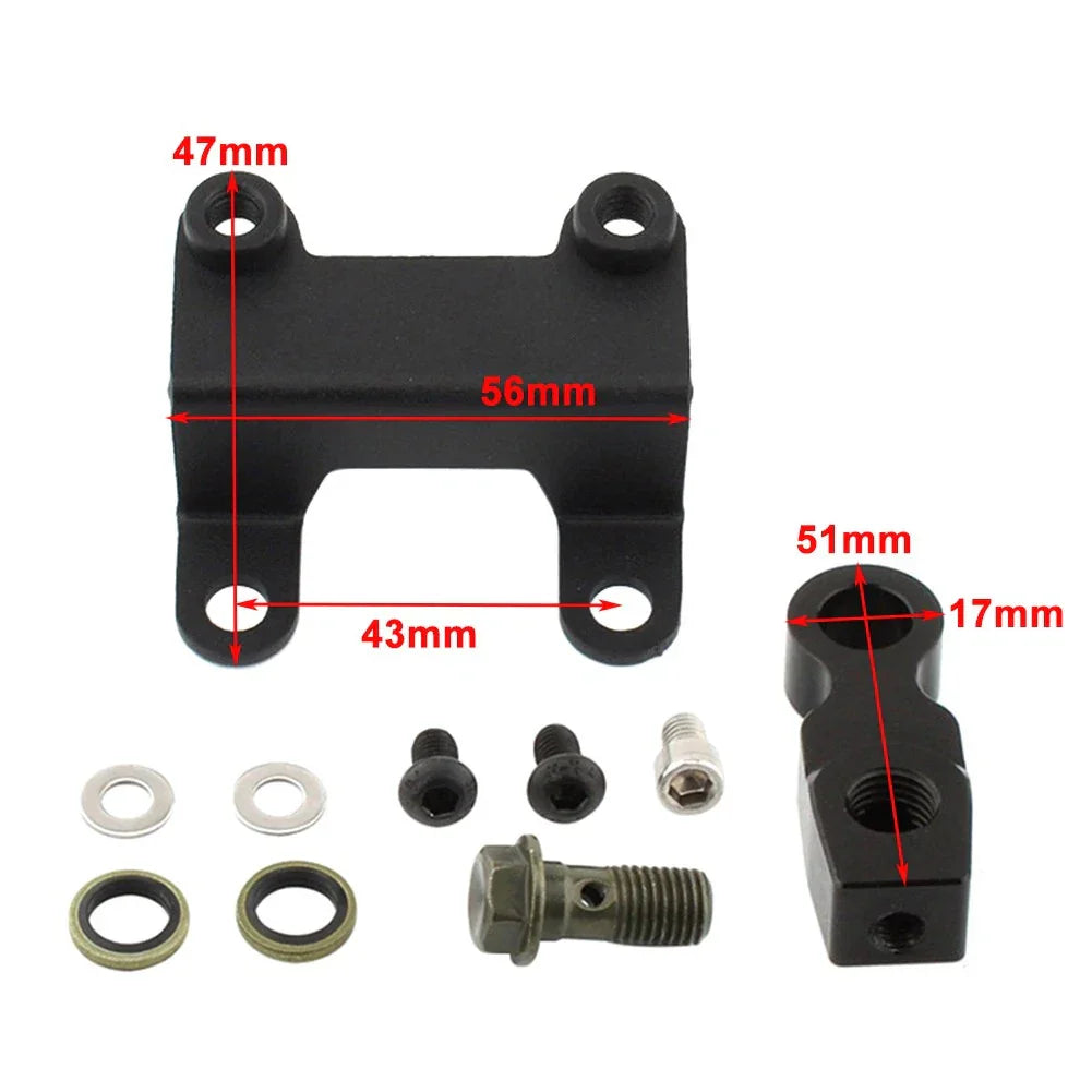 Speedometer Relocation Bracket & Brakehose Extension for YAMAHA MT07 (21-22)