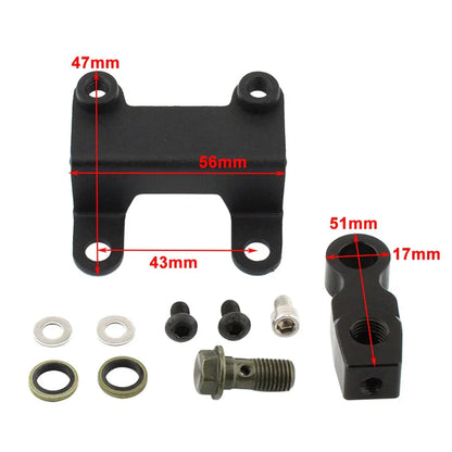 Speedometer Relocation Bracket & Brakehose Extension for YAMAHA MT07 (21-22)