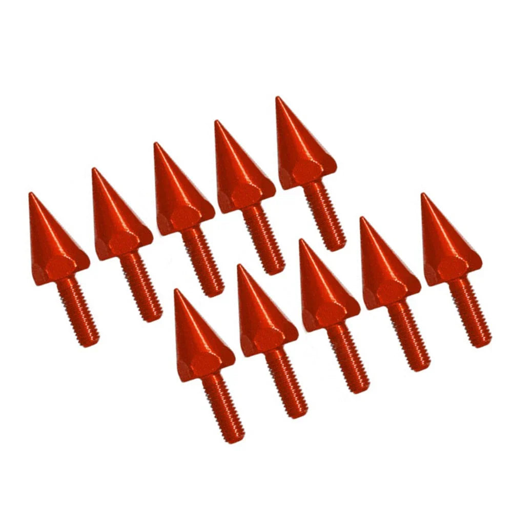 10Pcs Red Windshield Screws & 5MM Bolts for Motorcycle