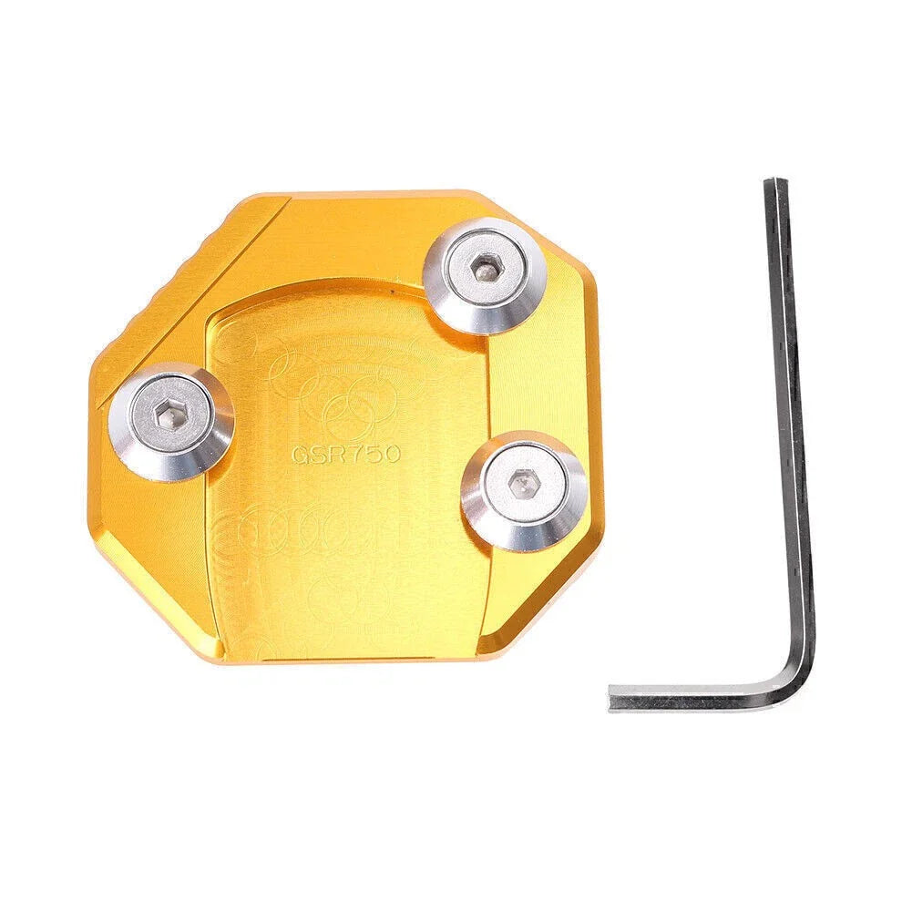 Kickstand Side Stand Plate Pad for Suzuki GSR750 GSXS1000F 2011-16 Gold