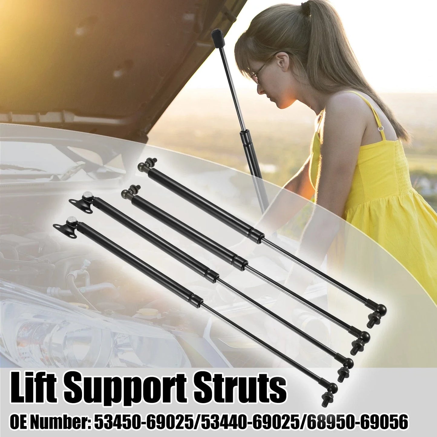 4 x Lift Support Gas Struts for Lexus LX470 (1998-2007)