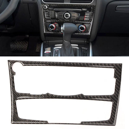 Carbon Fiber Dashboard Console CD Panel Cover Trim for Audi A4 A5 (2008-2015)