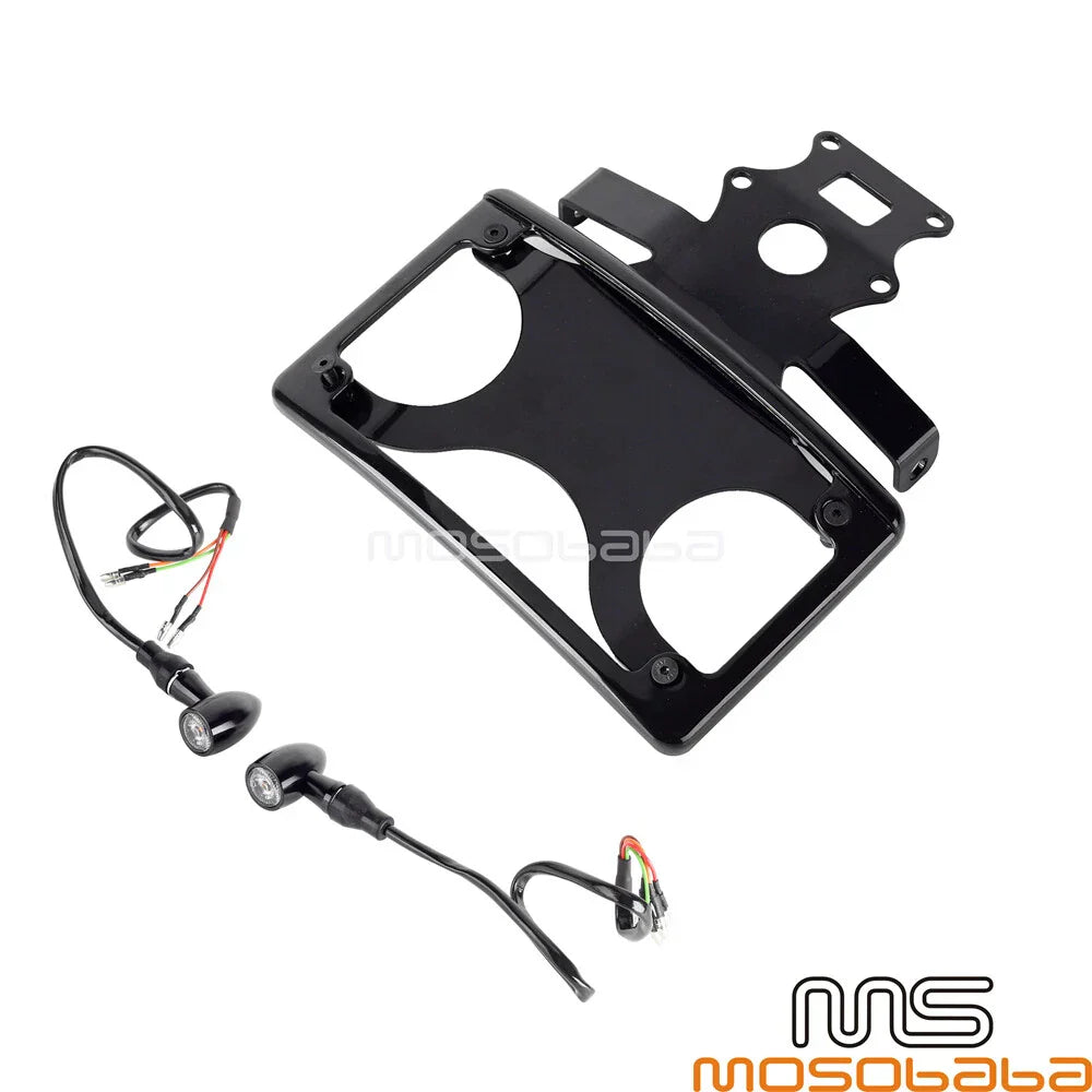Mini LED Rear Turn Signal Lamp & License Plate Holder Frame for Sportster (21-23)