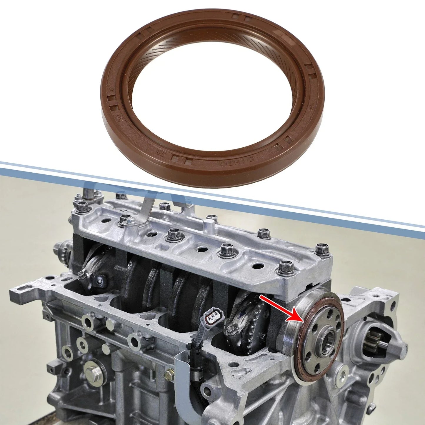 2 x Engine Crankshaft Oil Seals for Lexus CT200h (2012-2017)