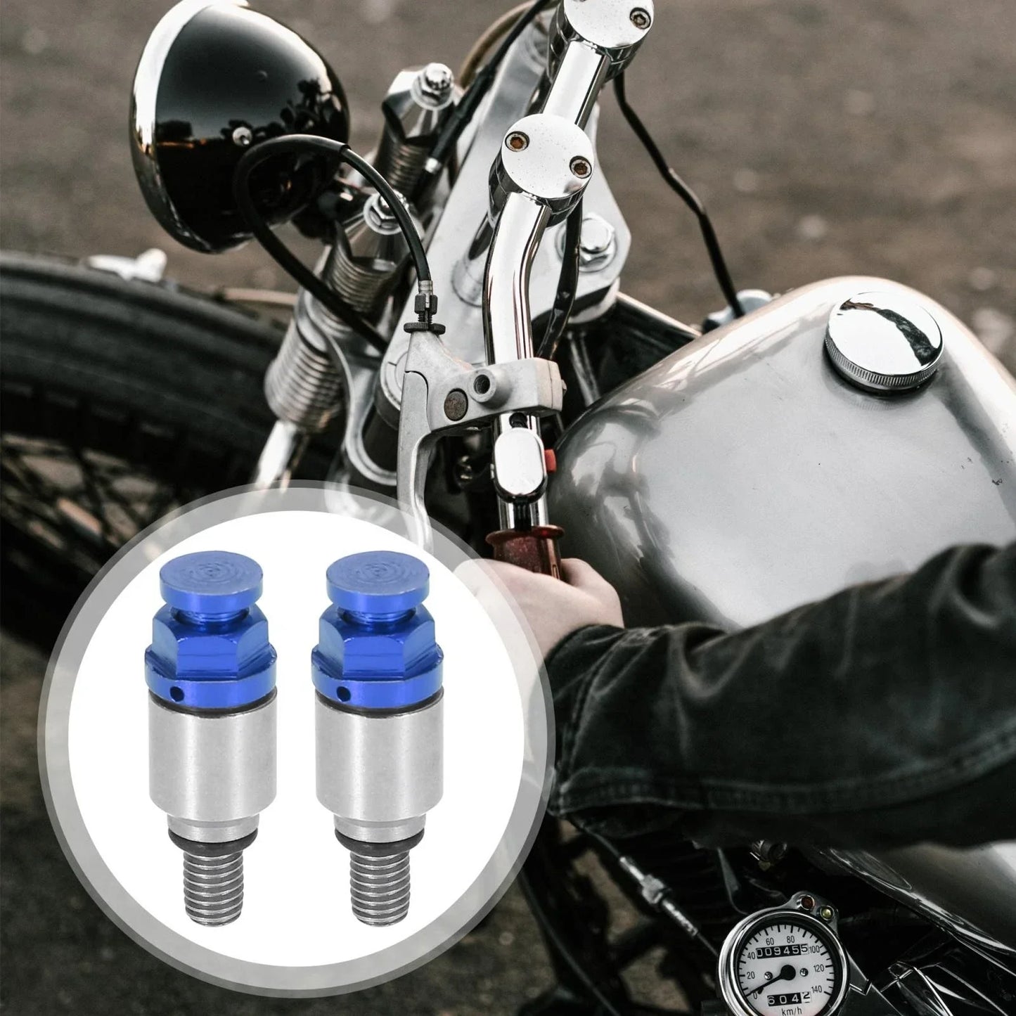 M5x0.8 Motorcycle Screw Fork Air Bleeder Valves 2pcs for Honda Yamaha (N/A)