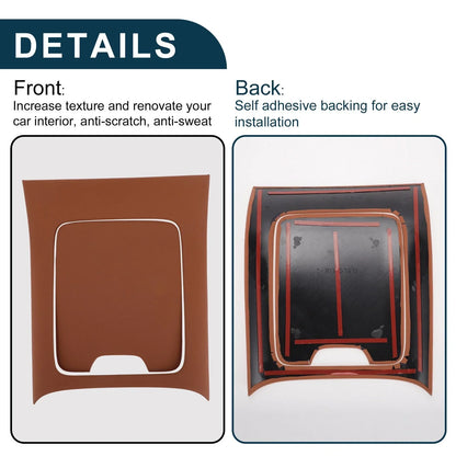 Center Console Panel Sticker for Mercedes-Benz EQE350 2022-2024 Brown Set