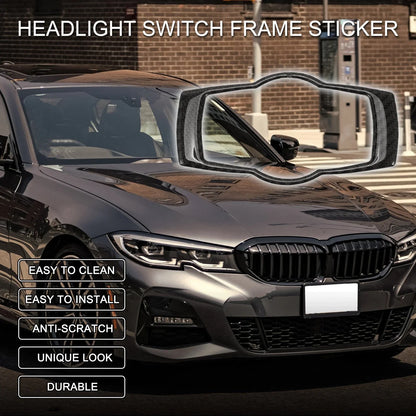 Headlight Switch Frame Sticker for BMW 3 Series E90 E92 E93 (2005 - 2012) Black