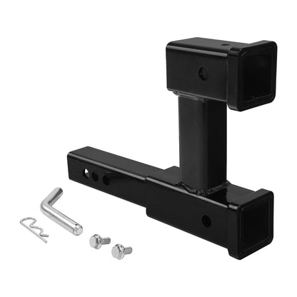 Dual 2" Trailer Hitch Receiver Rise Drop Extension Adapter 4000LB for Tow Truck