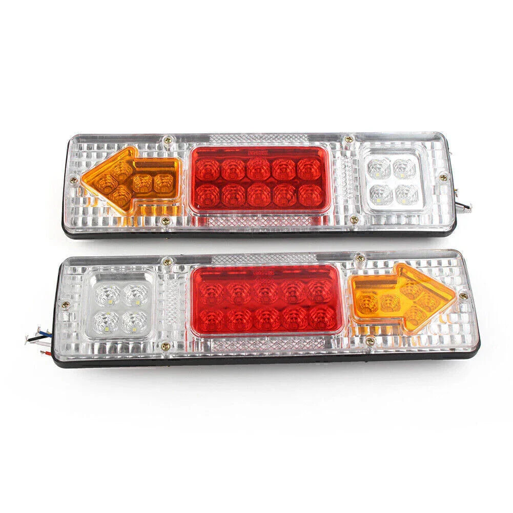 LED Rear Tail Lights Brake Turn Signal Reverse Lamp for Trailer Truck Caravan