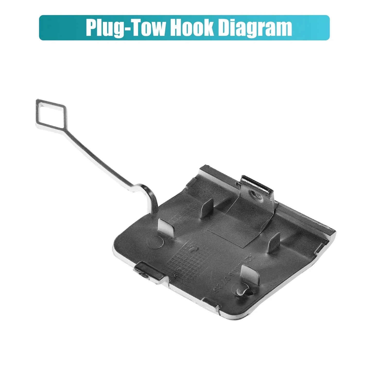 Rear Bumper Tow Hook Cap for Mercedes Benz E-Class (2010-2016) White