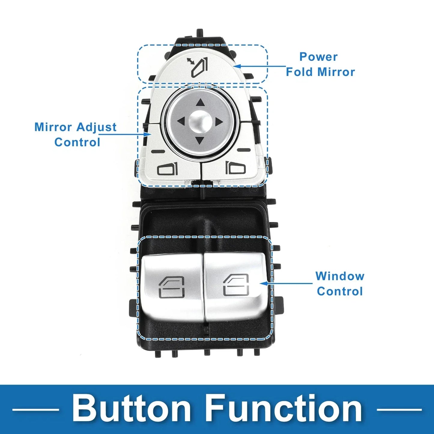 Front Driver Side Power Window Switch for Mercedes-Benz Metris (2017)
