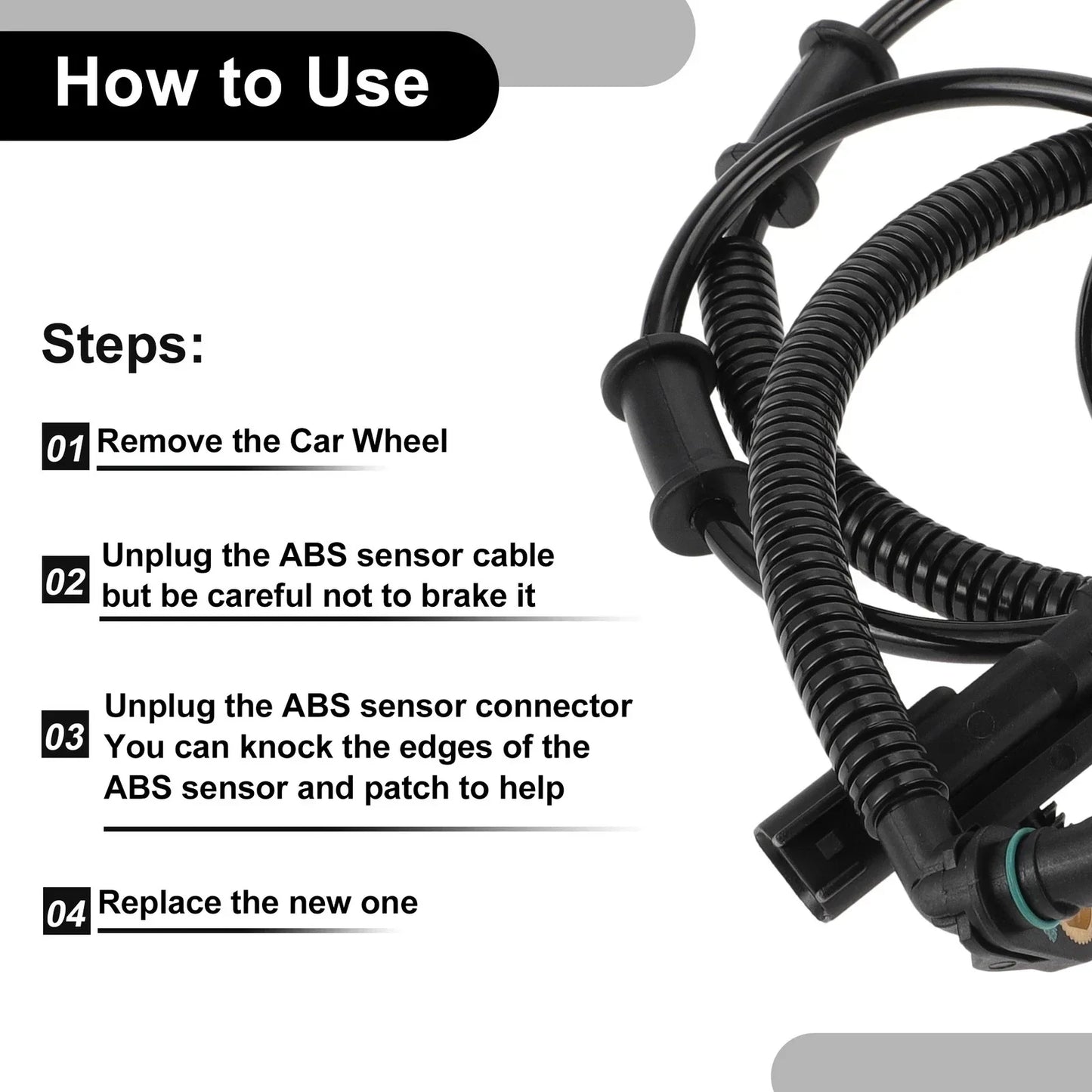 ABS Wheel Speed Sensor Kit for Dodge - 1 x Front Left/Right (2006-2010)