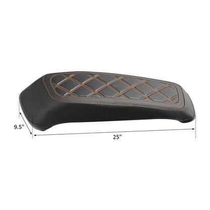 Black Saddlebag Lid Covers for Harley Touring Road King Street Glide (14-23)