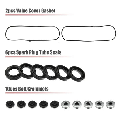 Engine Valve Cover Gasket Set for Honda Accord Odyssey Pilot (2003-2017)