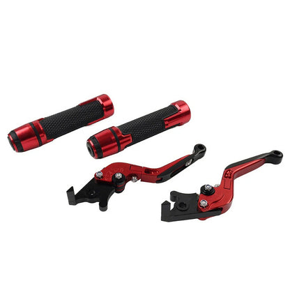 Red Extendable Brake Clutch Levers & Grips for Suzuki GSXR150 (2017-2023)