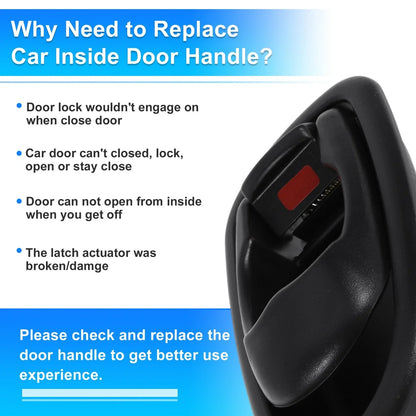 Interior Door Handle for Hyundai Elantra (1996-2000) Black