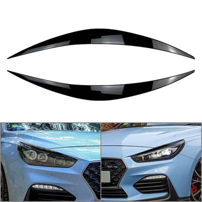 Car Headlight Eyelid Trims  Black for Hyundai i30 i30N MK3 (2017-2020)