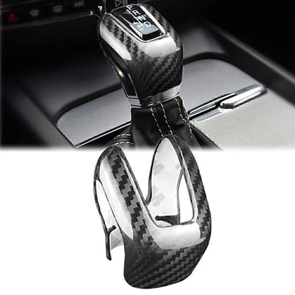 Black Carbon Fiber Gear Shift Knob Cover for Volvo XC60 XC90 S60 S90 (2010-2023)