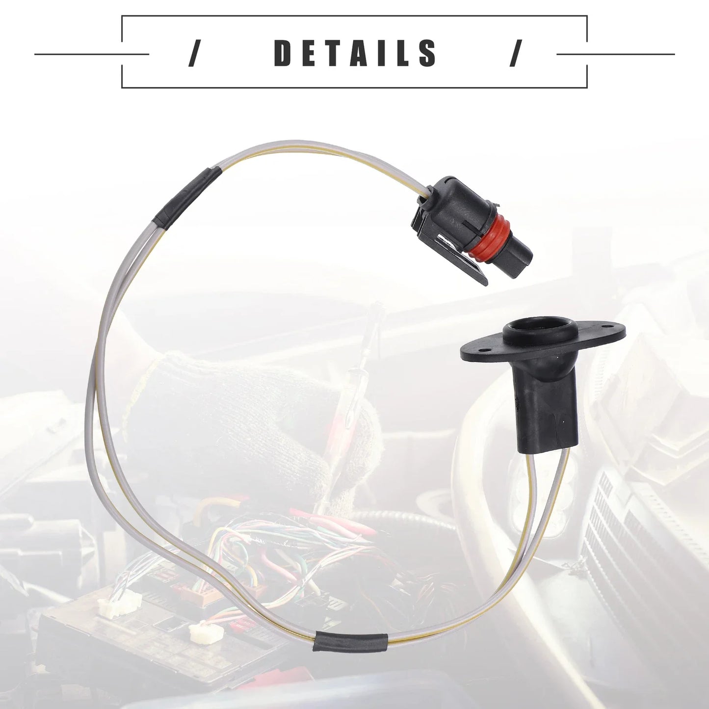 License Plate Light Wire Harnesses for Dodge 1500 (1994-2001) - 2 x Black Plastic
