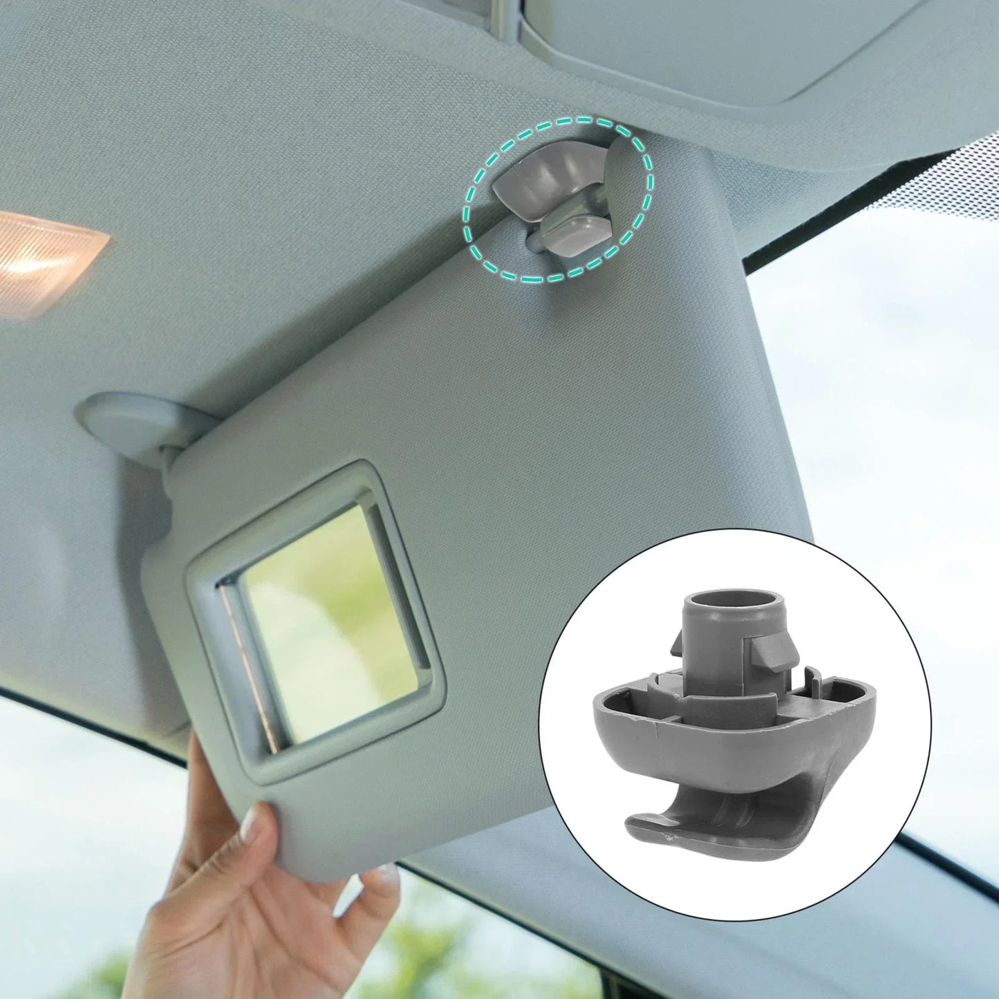 Gray Auto Sun Visor Hook Clip Retainer for Honda Civic (1996-2008)