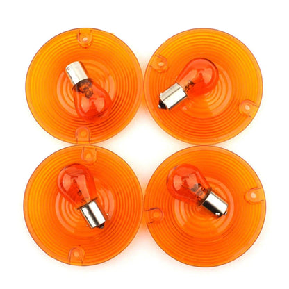 4 x Turn Signal Light Amber Lens Covers for Harley Davidson Road King (1994-2010)