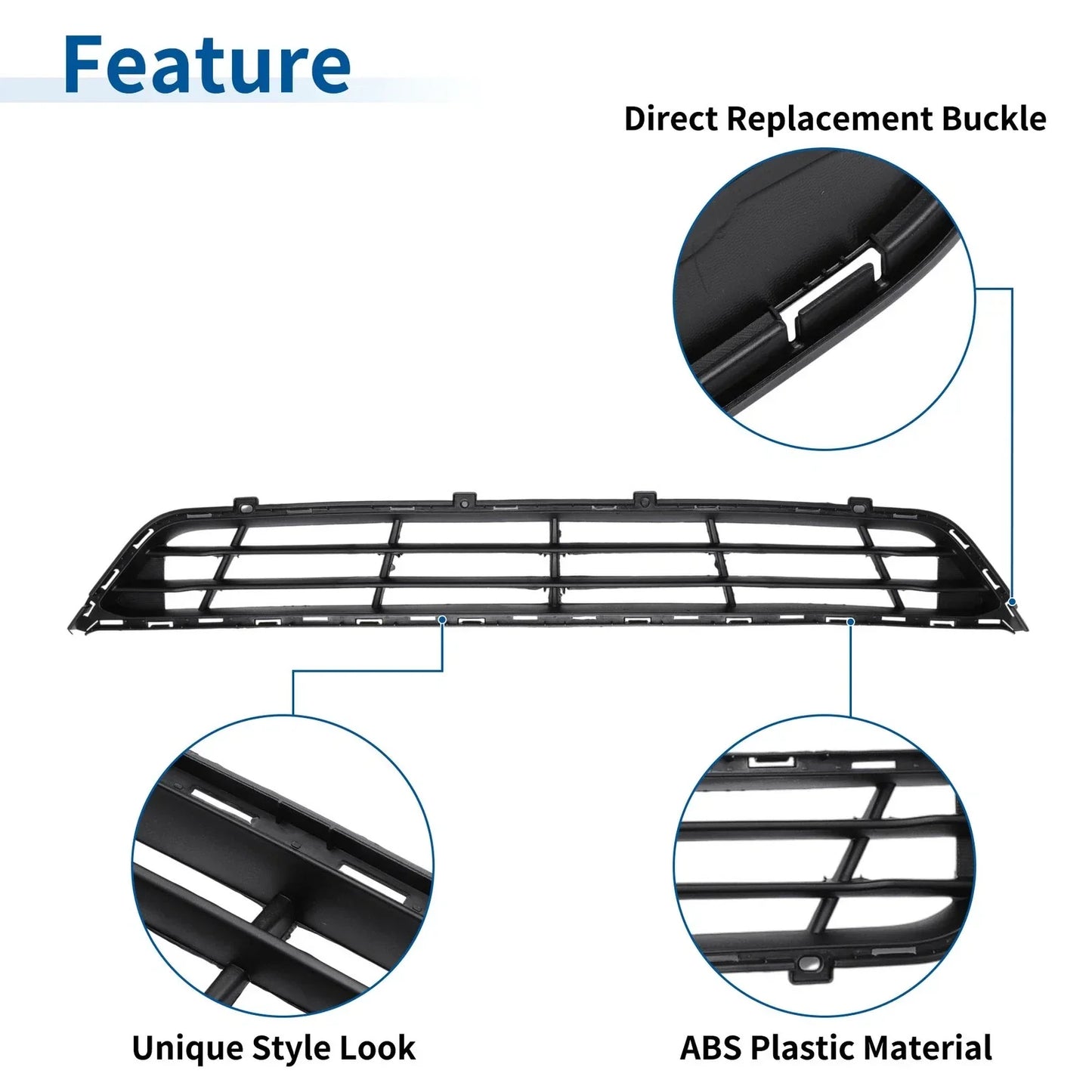 Lower Front Bumper Grille for Hyundai Santa Fe (2017-2018)