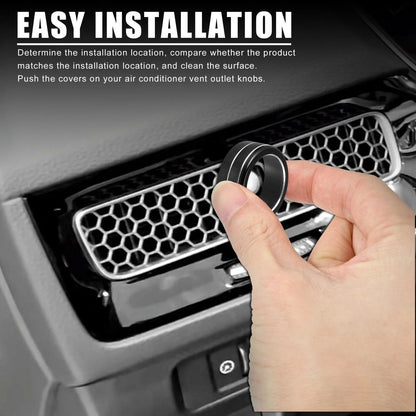 4pcs Black Air Conditioner Shift Knob Covers for Honda Civic (2022)