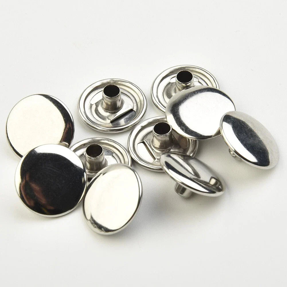 Snap Fasteners Fast Fabric Repair Kit Stud Button Rivet Clothing Leather